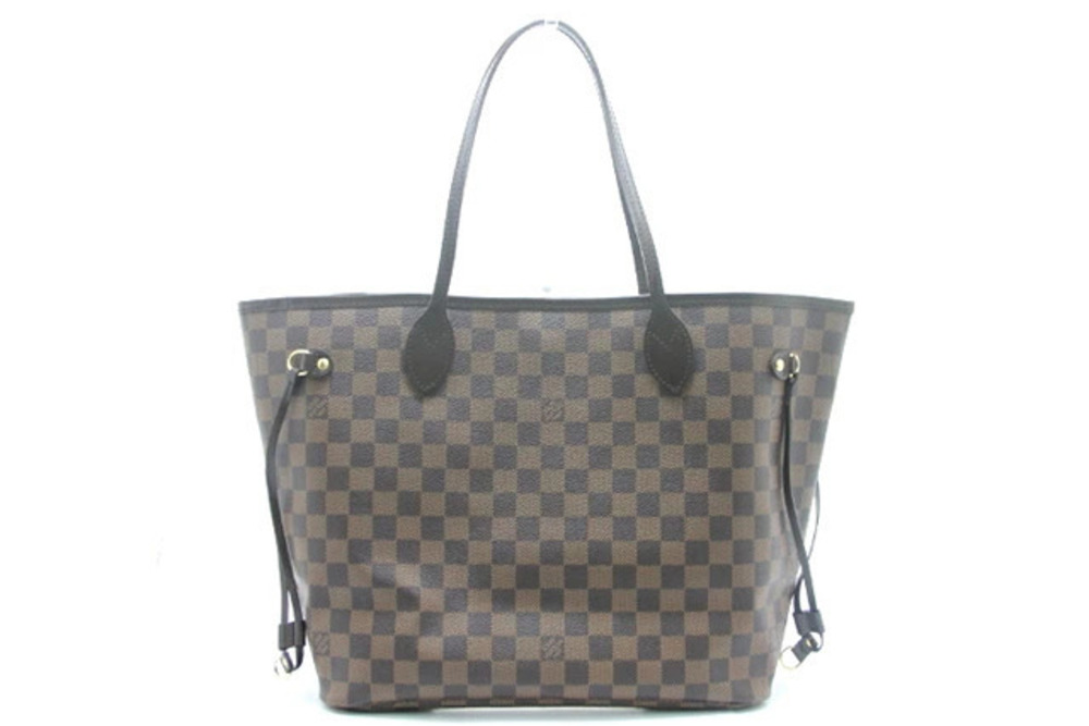 Louis Vuitton Damier Neverfull Tote Bag Brown